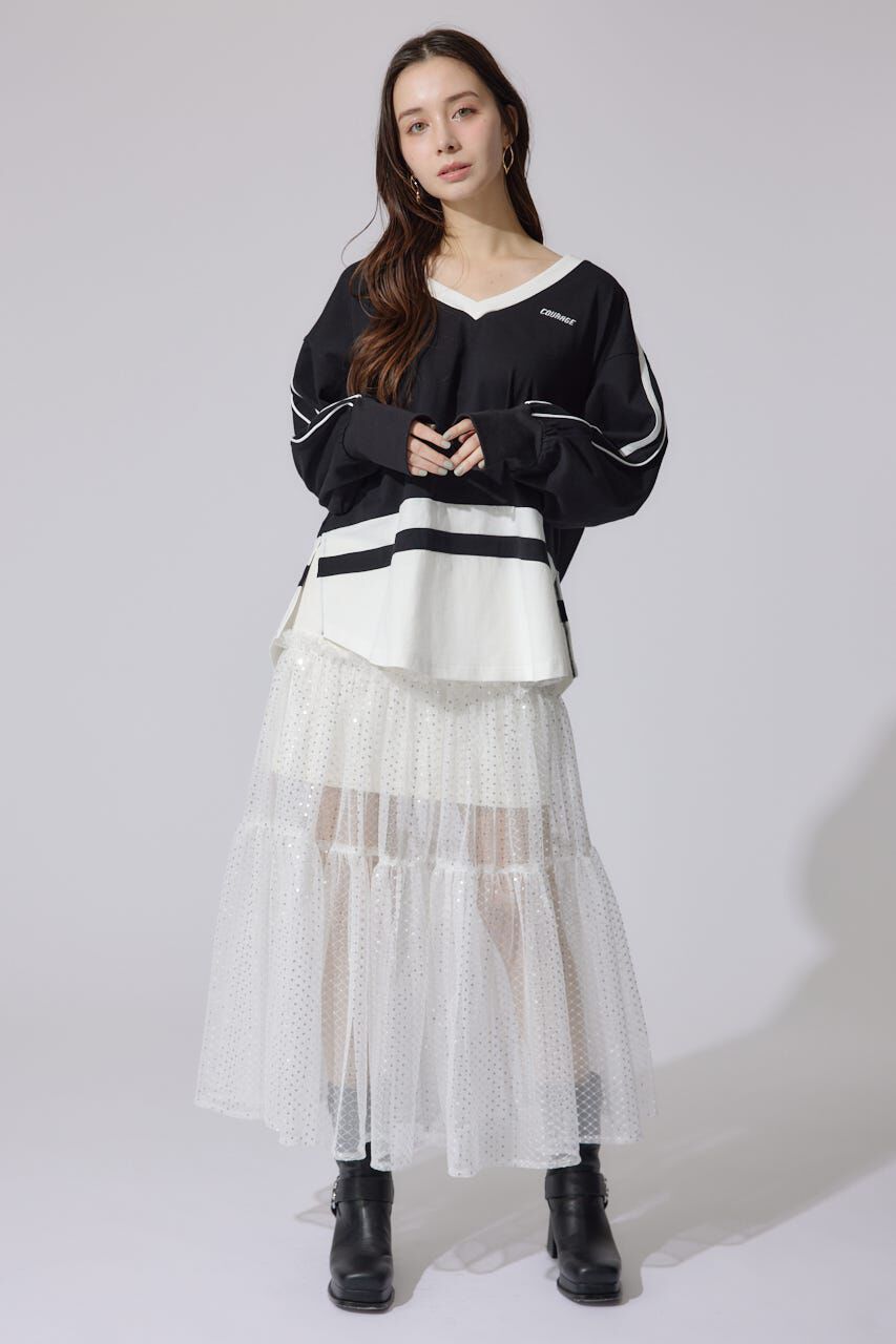 rienda「ユニフォームレディーロンT」|Tシャツ・カットソー|