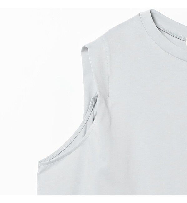 Demi-Luxe BEAMS 「コットン バックフレア ノースリーブ プルオーバー」|Tシャツ・カットソー|