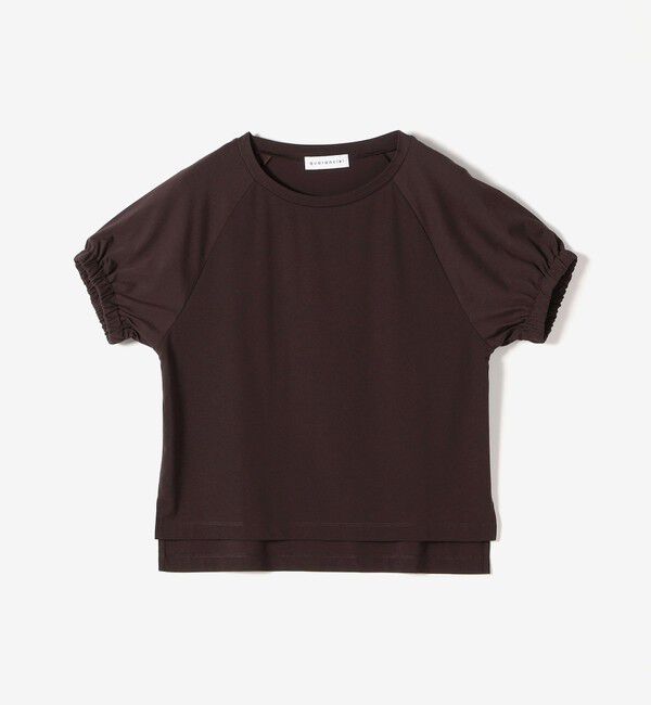 quaranciel「《予約》quaranciel:〈洗濯機可能〉シルク ミックス パフ スリーブ プルオーバー」|Tシャツ・カットソー|
