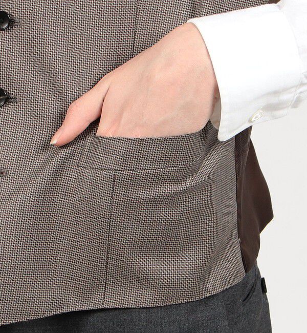 TOMORROWLAND MENS「ウール マイクロハウンドトゥース 5Bベスト Dormeuil Amadeus365」|ベスト・ジレ|