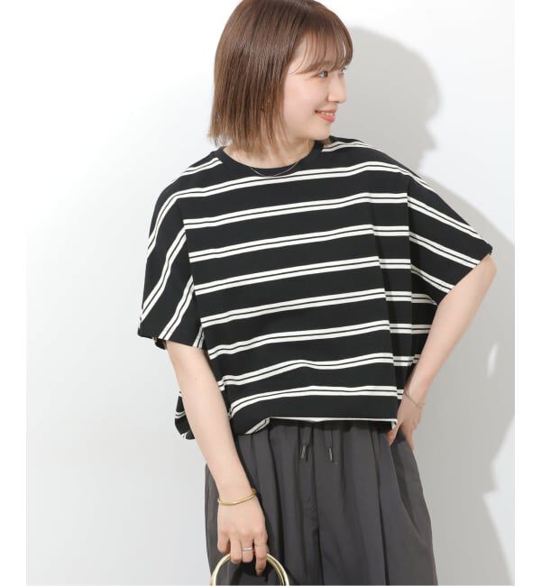 JOURNAL STANDARD relume「《一部WEB限定追加予約2》フレンチスリーブボーダーTシャツ」|Tシャツ・カットソー|