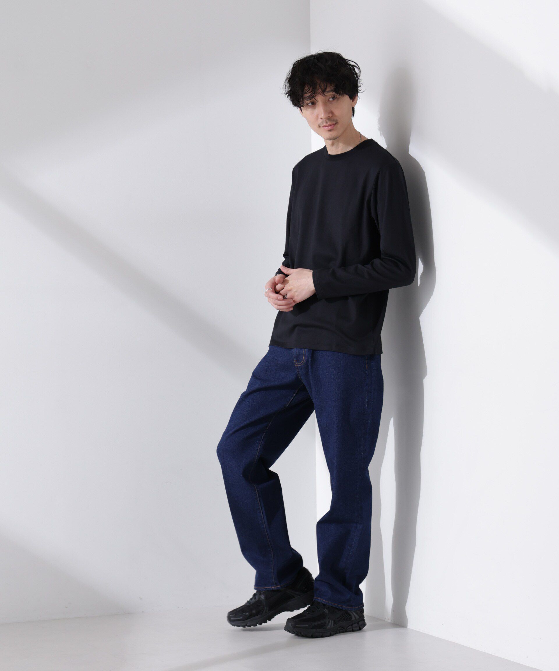 nano･universe「Anti Soaked(R)汗染み防止 クルーネックTシャツ 長袖」|Tシャツ・カットソー|