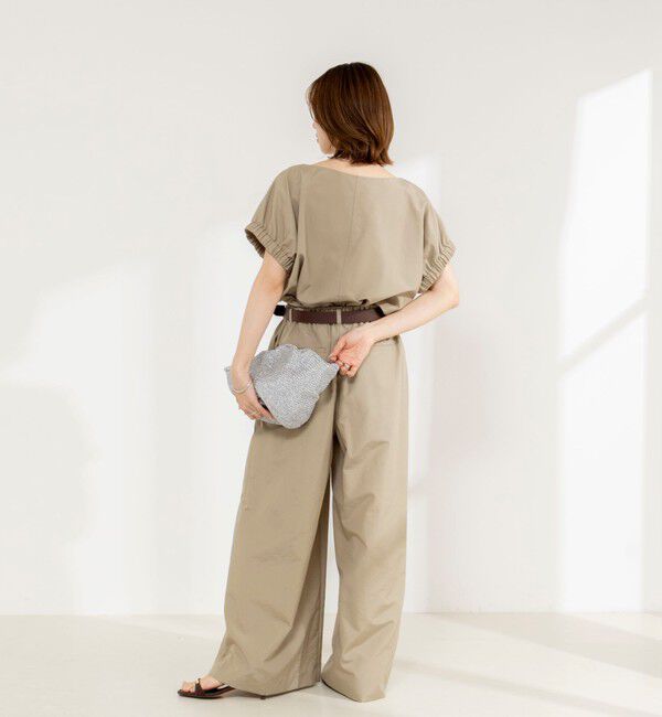 NOLLEY'S「《セットアップ対応》ウォッシャブルエクセルテックタンブラーギャザーフレンチスリーブブラウス」|シャツ・ブラウス|
