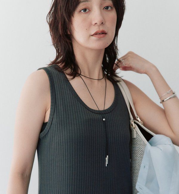  「【全骨格細見え/接触冷感・UVカット機能付き】2WAYリブタンクワンピース」|ワンピース|