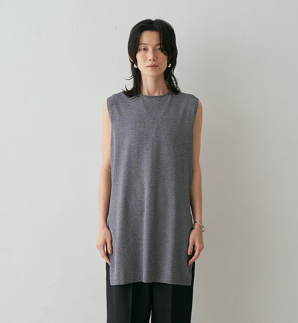 qualite「【接触冷感・セットアップ対応】レーヨンストレッチニットチュニック【予約】」|ワンピース|