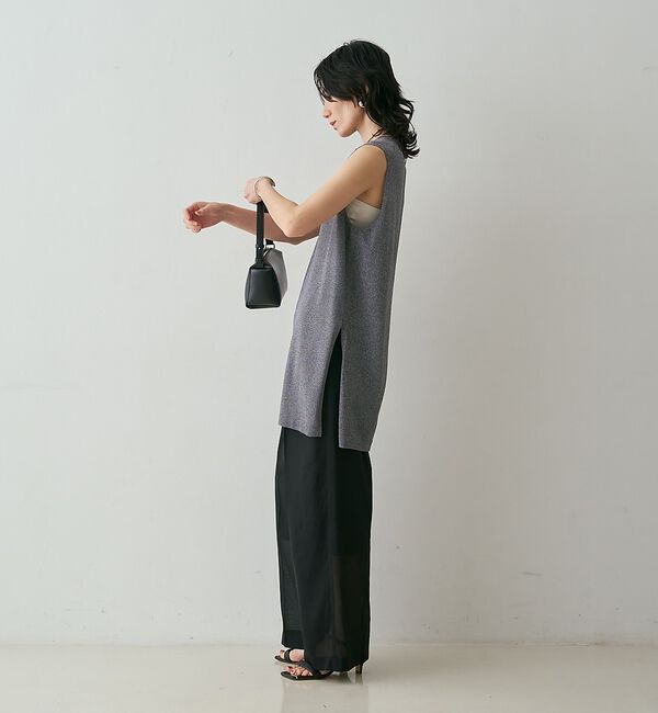 qualite「【接触冷感・セットアップ対応】レーヨンストレッチニットチュニック【予約】」|ワンピース|
