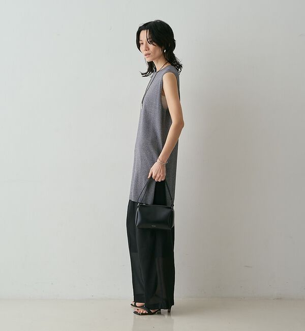 qualite「【接触冷感・セットアップ対応】レーヨンストレッチニットチュニック【予約】」|ワンピース|