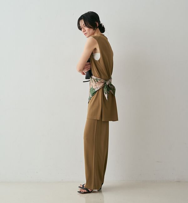 qualite「【接触冷感・セットアップ対応】レーヨンストレッチニットチュニック【予約】」|ワンピース|
