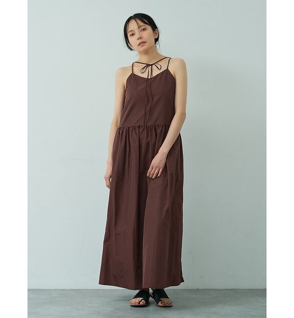 abahouse mavie「【ベッキーコラボ】2WAYリボン キャミソールワンピース【予約】」|ワンピース|ブラウン