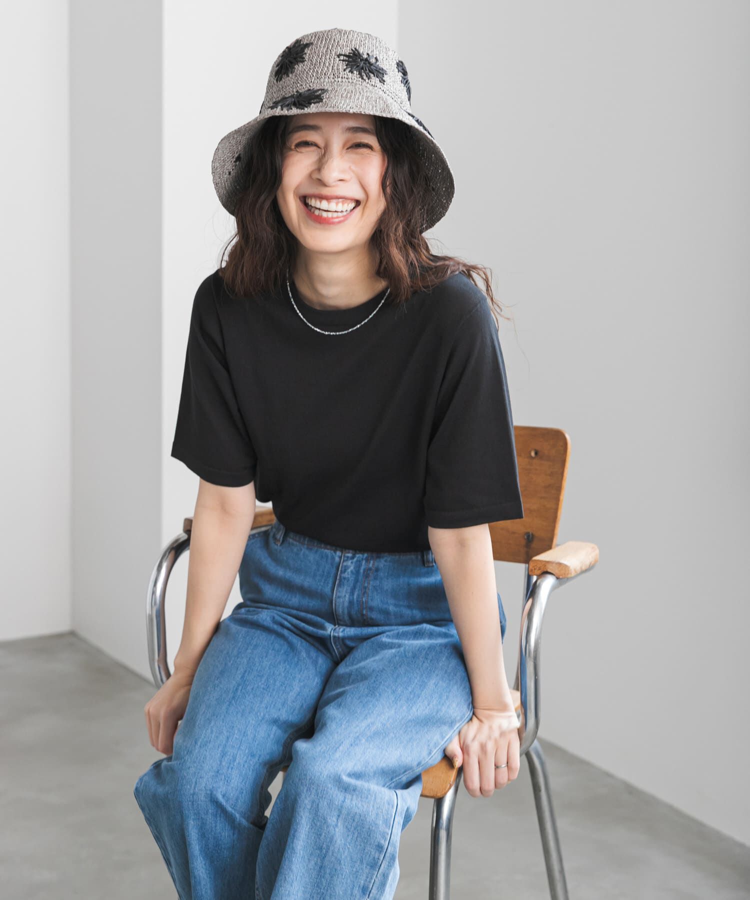 URBAN RESEARCH DOORS「『仁村紗和さん着用』『UR TECH』ｻﾏｼｪｱﾆｯﾄﾊｰﾌｽﾘｰﾌﾞﾌﾟﾙ」|Tシャツ・カットソー|