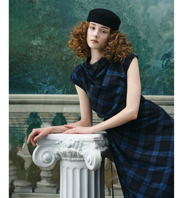 LOULOU WILLOUGHBY「【LOULOU WILLOUGHBY】ドレープチェックワンピース」|ワンピース|