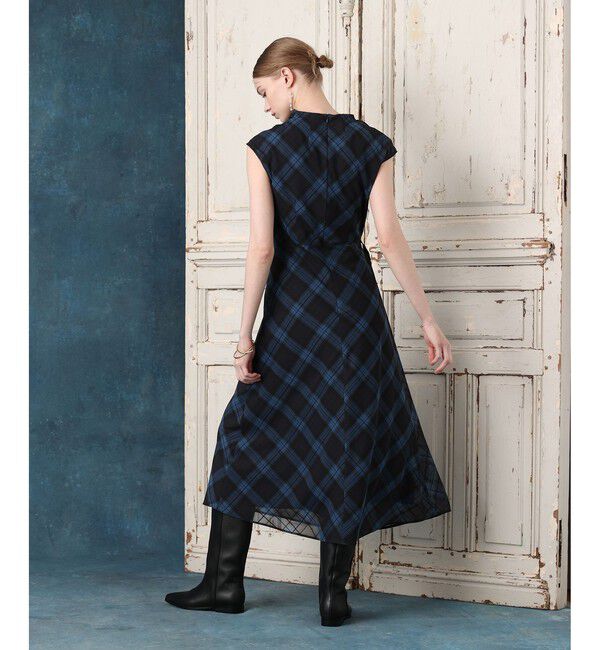 LOULOU WILLOUGHBY「【LOULOU WILLOUGHBY】ドレープチェックワンピース」|ワンピース|