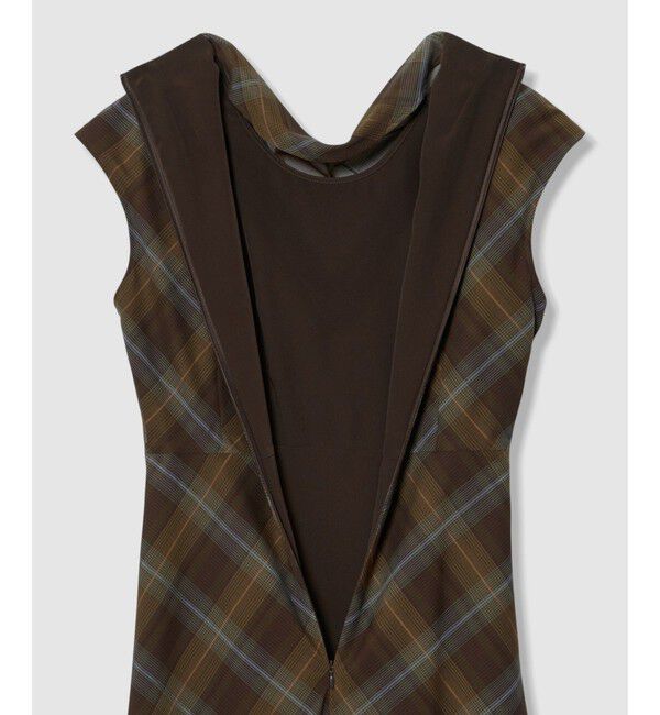 LOULOU WILLOUGHBY「【LOULOU WILLOUGHBY】ドレープチェックワンピース」|ワンピース|