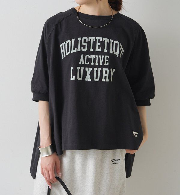  「USAコットンカレッジロゴTシャツ」|Tシャツ・カットソー|ブラック