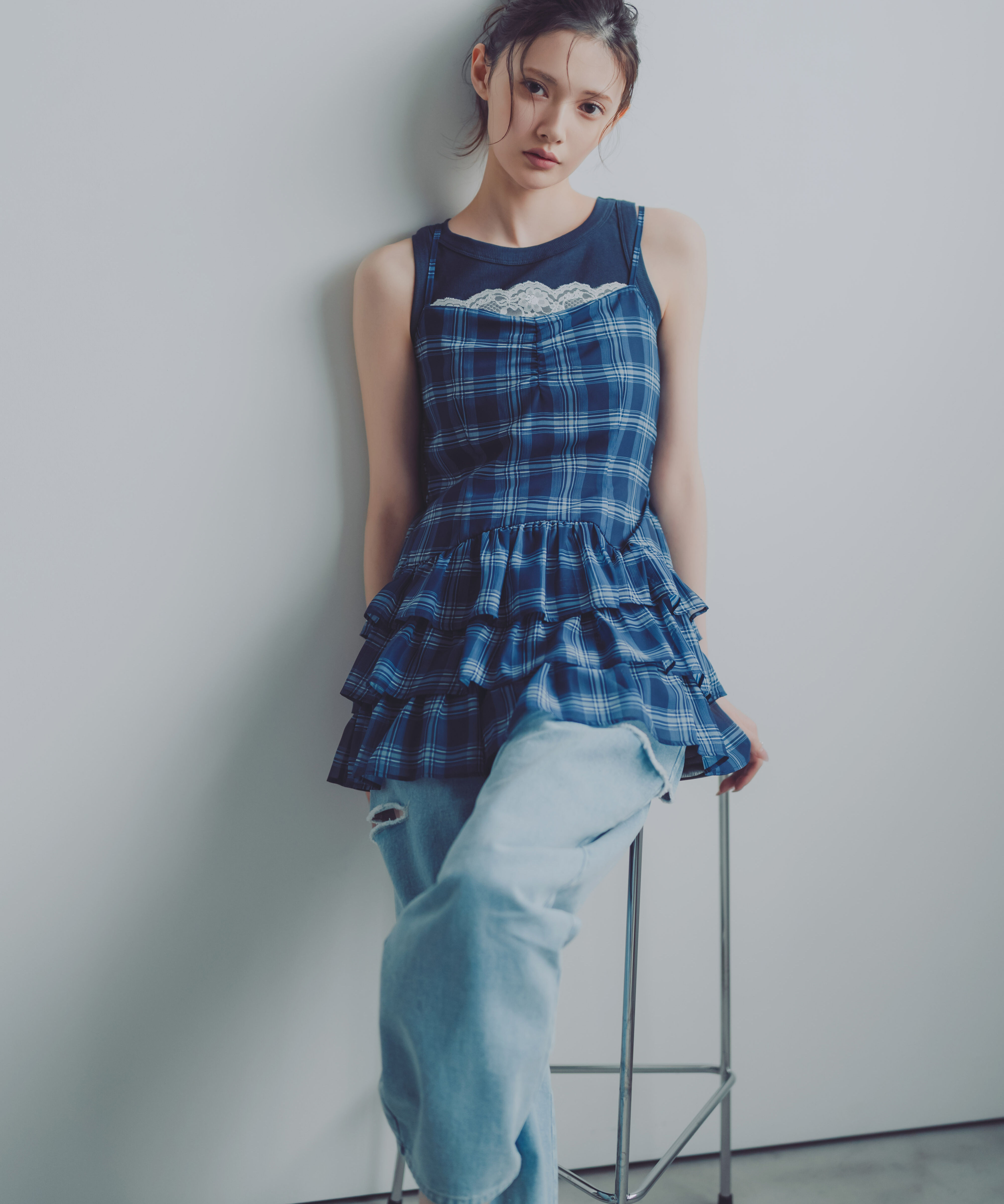 PROPORTION BODY DRESSING「チェックチュニック」|シャツ・ブラウス|