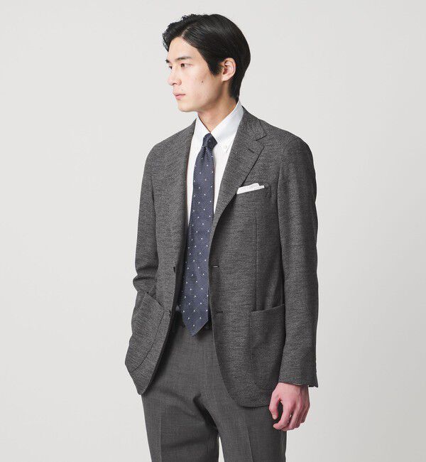 UNITED ARROWS「ソフト カラミ シングル 2ボタン テーラードジャケット COMFORT EASY‐MODEL　ヨコストレッチ」|テーラードジャケット|DK.GRAY