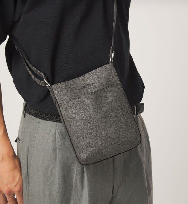 UNITED ARROWS green label relaxing「CIBO レザーライク ミニ ショルダーバッグ」|ショルダー・メッセンジャー|MD.GRAY