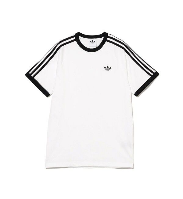 BEAMS「BEAMS｜adidas / スリーストライプ Tシャツ｜スリーストライプス｜レギュラーフィット｜コットン100％｜」|Tシャツ・カットソー|WHITE