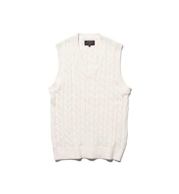 BEAMS PLUS「V-Neck Vest Cable」|ニット・セーター|
