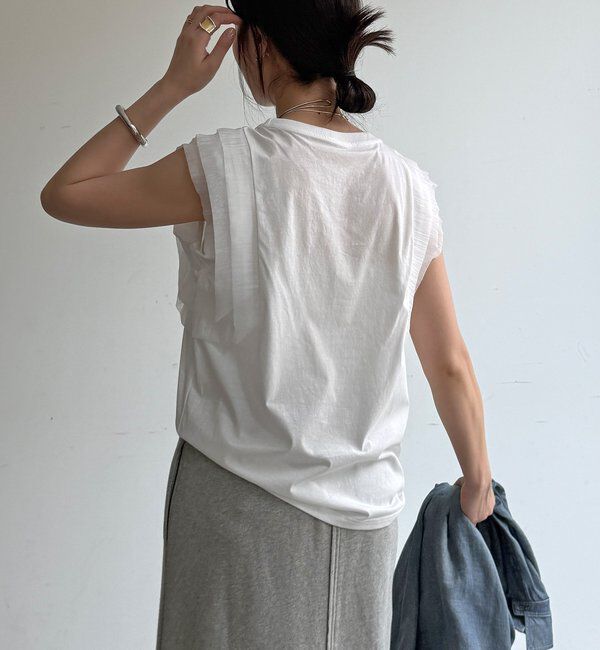  「【WEB限定】ショルダーフリルトップス」|Tシャツ・カットソー|