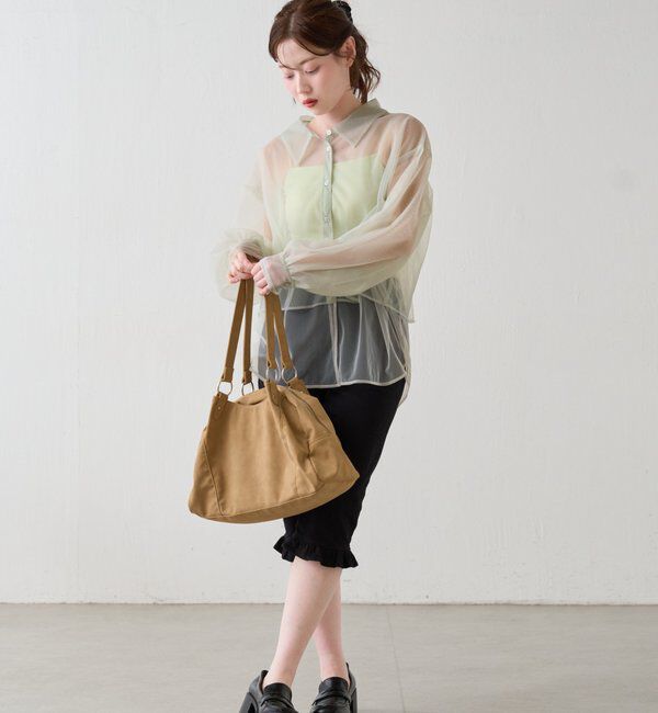  「【新色追加/6色展開】カップ付きクロップドブラキャミ」|キャミソール|