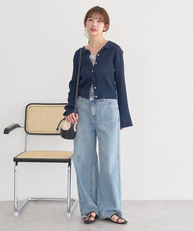 earth music&ecology「ウエストアシメデニムパンツ」|デニム|