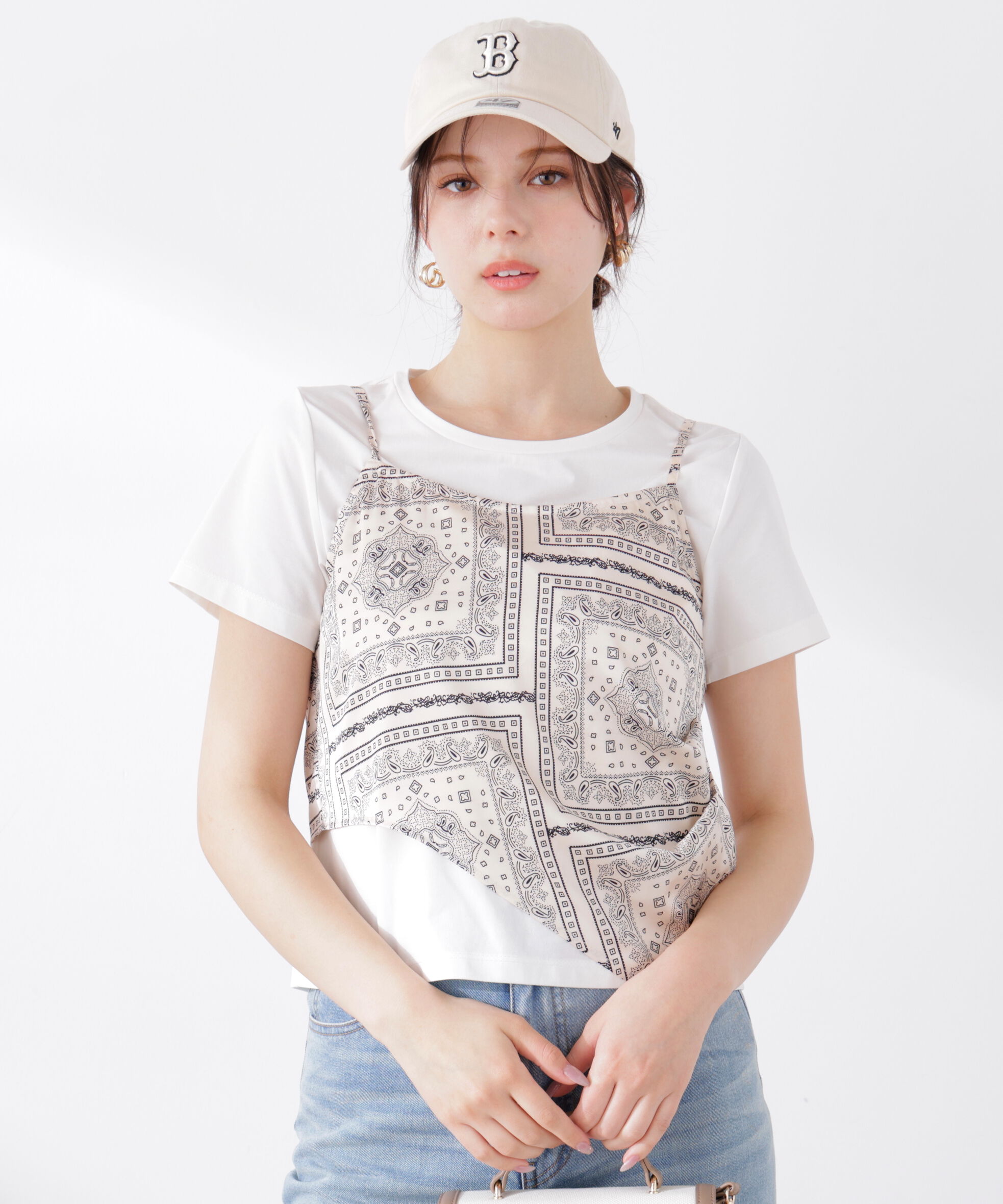 PROPORTION BODY DRESSING「《EDIT COLOGNE》ビスチェ付きカットソー 26SS」|Tシャツ・カットソー|