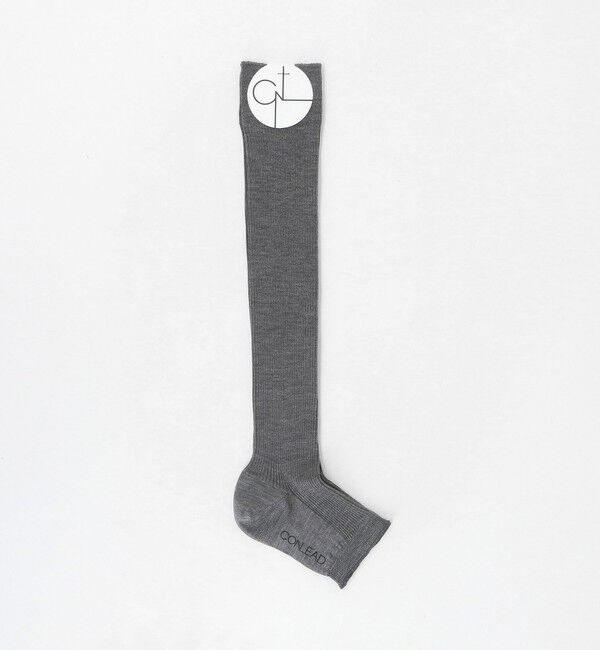 UNITED ARROWS「＜CONLEAD＞リブ ロング オープントゥ ソックス」|ソックス|MD.GRAY