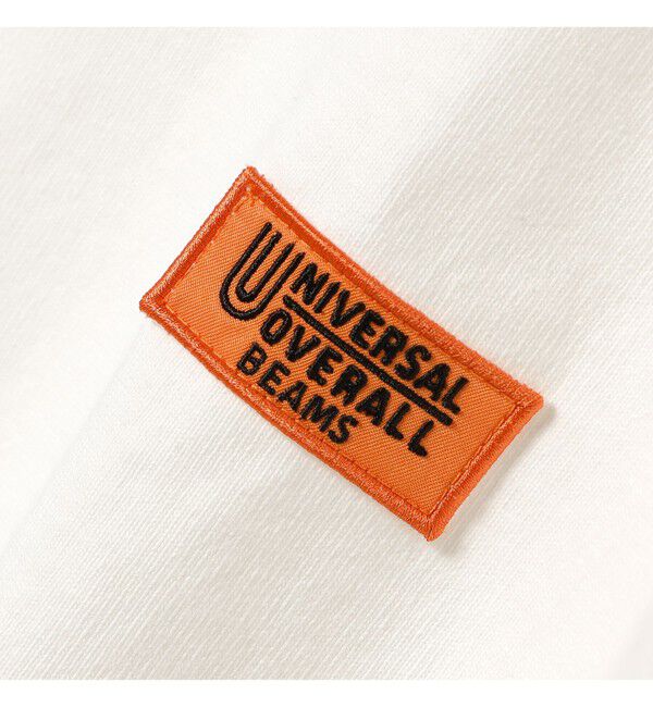 BEAMS「BEAMS｜【別注】UNIVERSAL OVERALL / ロゴTシャツ｜ 半袖 Tシャツ｜カジュアルフィット 」|Tシャツ・カットソー|