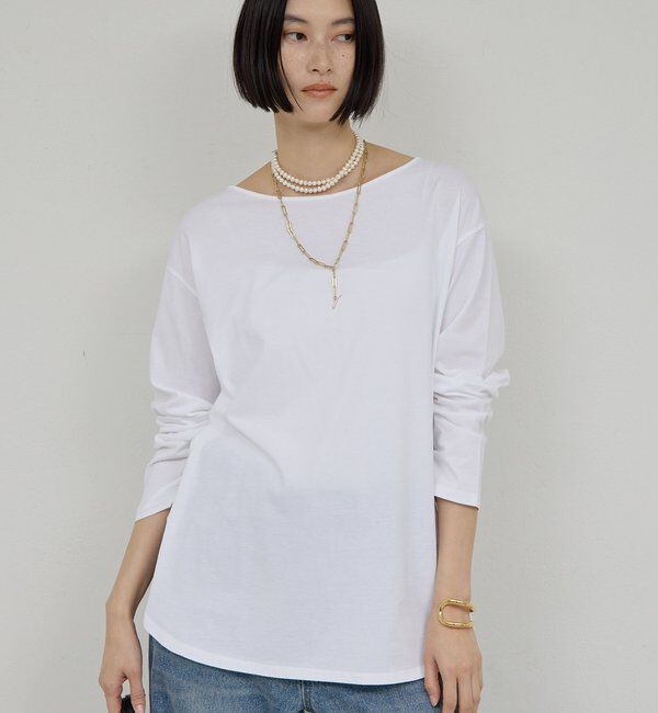 「【手洗い可】ラウンドヘムTee」|Tシャツ・カットソー|ホワイト