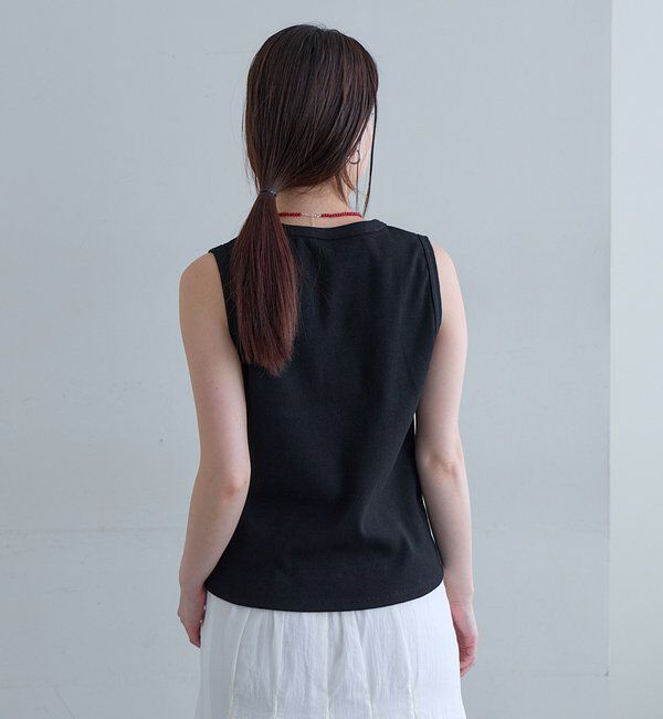  「【5色展開】リブコンパクトノースリーブ」|Tシャツ・カットソー|
