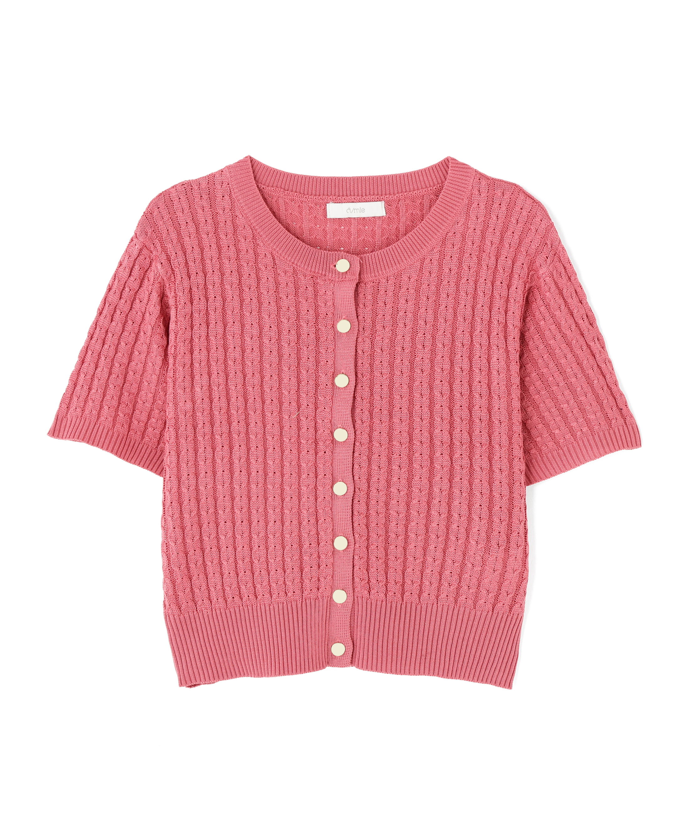 PROPORTION BODY DRESSING「〈a/mie〉シルク混サマーケーブルニット」|ニット・セーター|ピンク