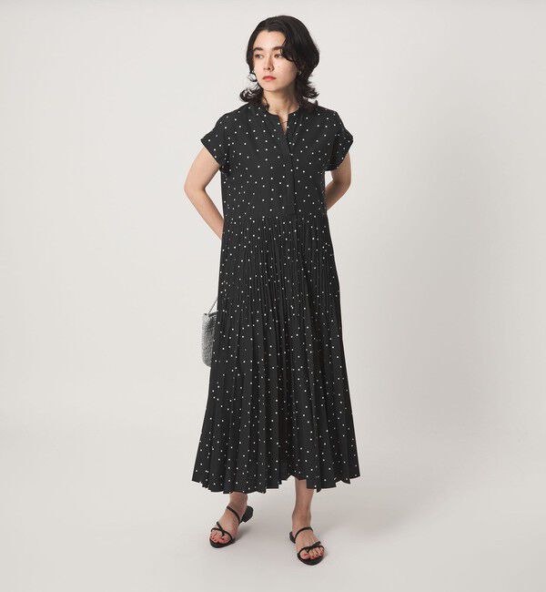 UNITED ARROWS green label relaxing「【結論シリーズ】全方位映えプリーツワンピ ドット［size SHORT/TALLあり］」|ワンピース|