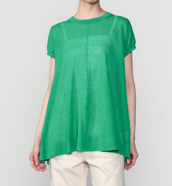  「ADAWAS |〈別注〉セミシアー ティアードトップス WOMEN」|ニット・セーター|GREEN