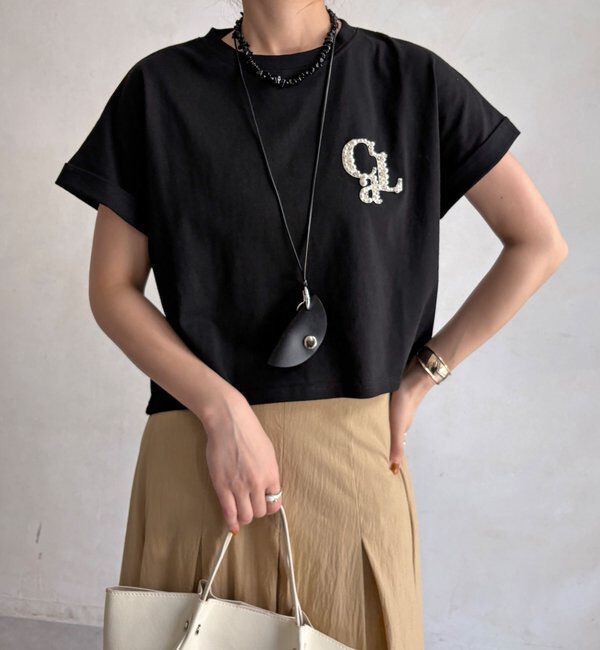  「【WEB限定】ワンポイントビジューTEE」|Tシャツ・カットソー|