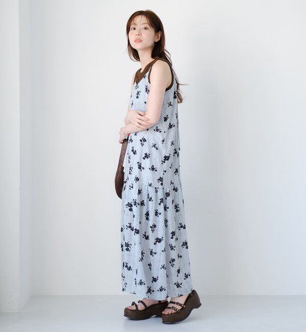  「【新色追加】ドットフラワーキャミワンピース」|ワンピース|