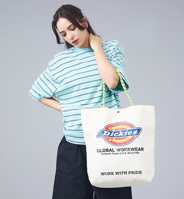 ABAHOUSE「【DICKIES/ディッキーズ】LOGO PRINT ROPE TOTE BAG」|トートバッグ|オフホワイト