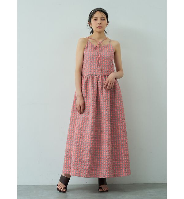 abahouse mavie「【ベッキーコラボ】2WAYリボン キャミソールワンピース【予約】」|ワンピース|