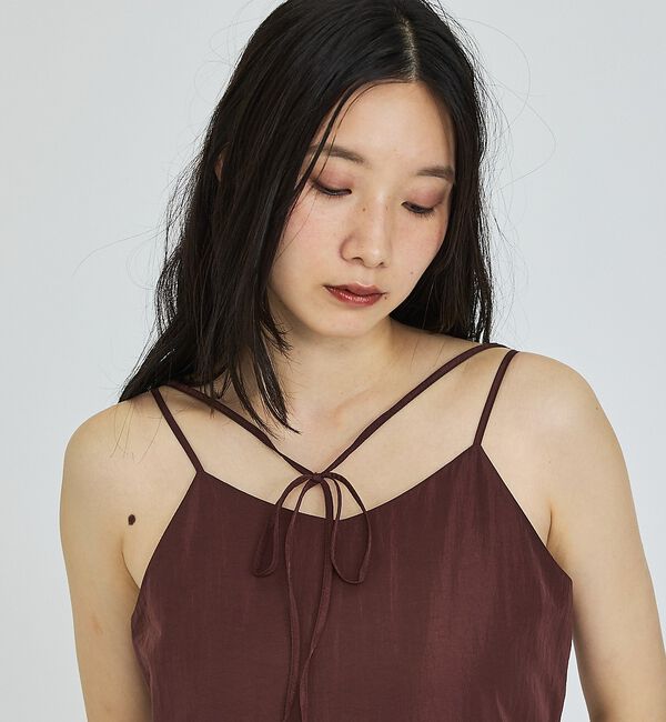 abahouse mavie「【ベッキーコラボ】2WAYリボン キャミソールワンピース【予約】」|ワンピース|