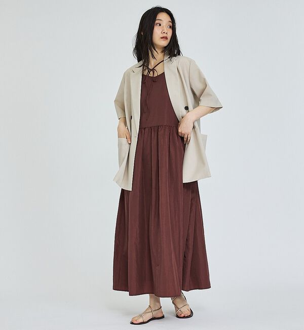 abahouse mavie「【ベッキーコラボ】2WAYリボン キャミソールワンピース【予約】」|ワンピース|
