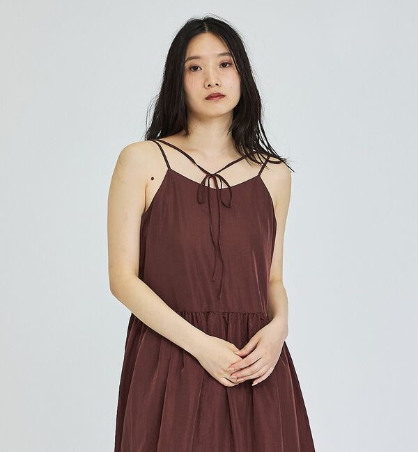 abahouse mavie「【ベッキーコラボ】2WAYリボン キャミソールワンピース【予約】」|ワンピース|