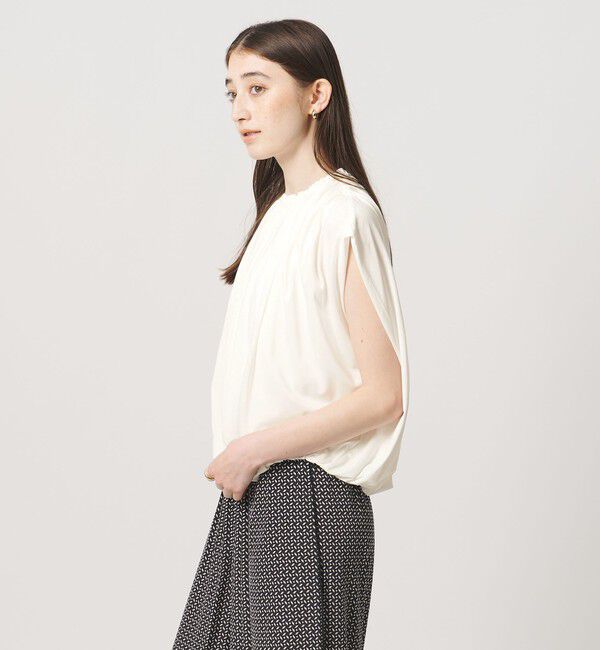 UNITED ARROWS「天竺 ギャザー バルーン カットソー」|Tシャツ・カットソー|OFF WHITE