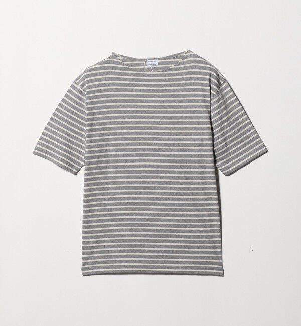 UNITED ARROWS「【別注】＜Armor-Lux＞ セミボートネック ボーダー Tシャツ」|Tシャツ・カットソー|MD.GRAY
