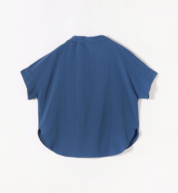 quaranciel「《予約》quaranciel:〈手洗い可能〉サッカー ドロストカラー スキッパー シャツ ブラウス」|シャツ・ブラウス|