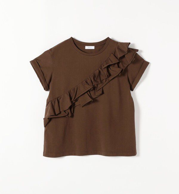 SHIPS any「《予約》SHIPS any:〈洗濯機可能〉ジャージー フリル TEE」|Tシャツ・カットソー|