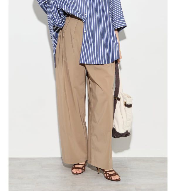journal standard L'essage「《撥水/UVカット/手洗い可》WATER REPELLENT/UVカットパンツ」|スラックス|ベージュ