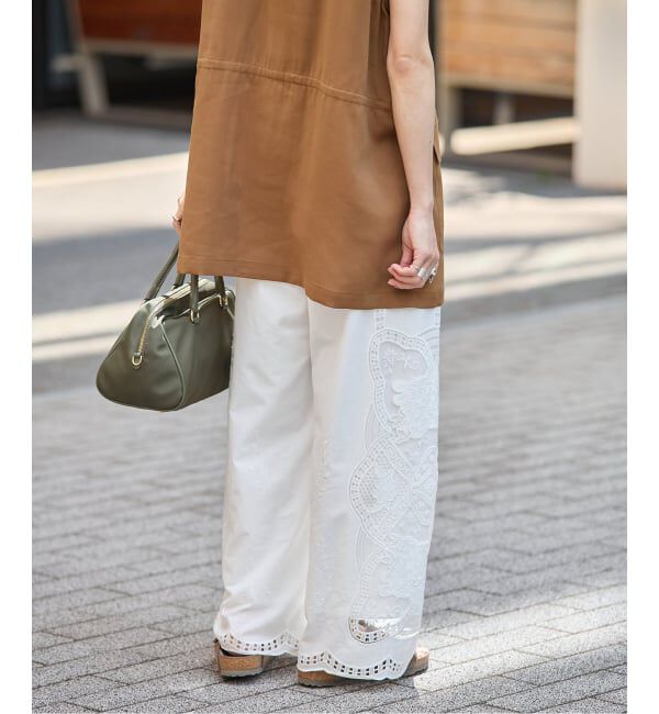 JOURNAL STANDARD「カットワークレース パンツ」|スラックス|