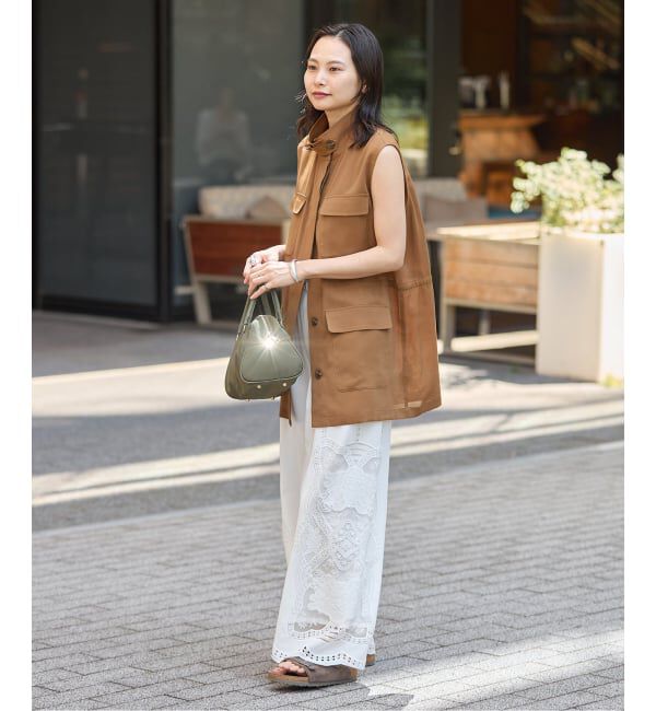 JOURNAL STANDARD「カットワークレース パンツ」|スラックス|