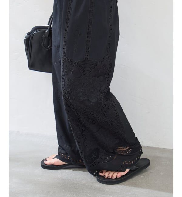 JOURNAL STANDARD「カットワークレース パンツ」|スラックス|