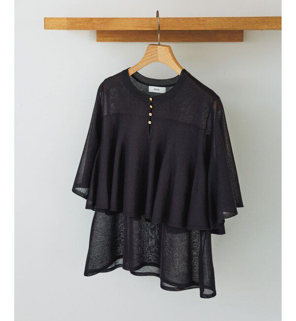 ROPE「LEVITA ティアードフリルニットプルーオーバー/接触冷感・イージーケア」|Tシャツ・カットソー|